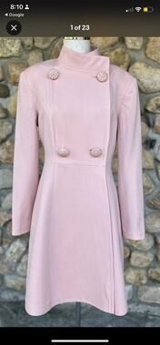 J peterman 1998 Movie Legend Y2K Rose Pink Coat frame m Titanic Size 12.